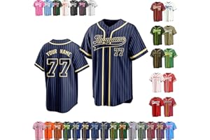 Custom Baseball Jersey Personalized Stitched or Printed Name Number Pinstripe Baseball Shirt Men Women Youth