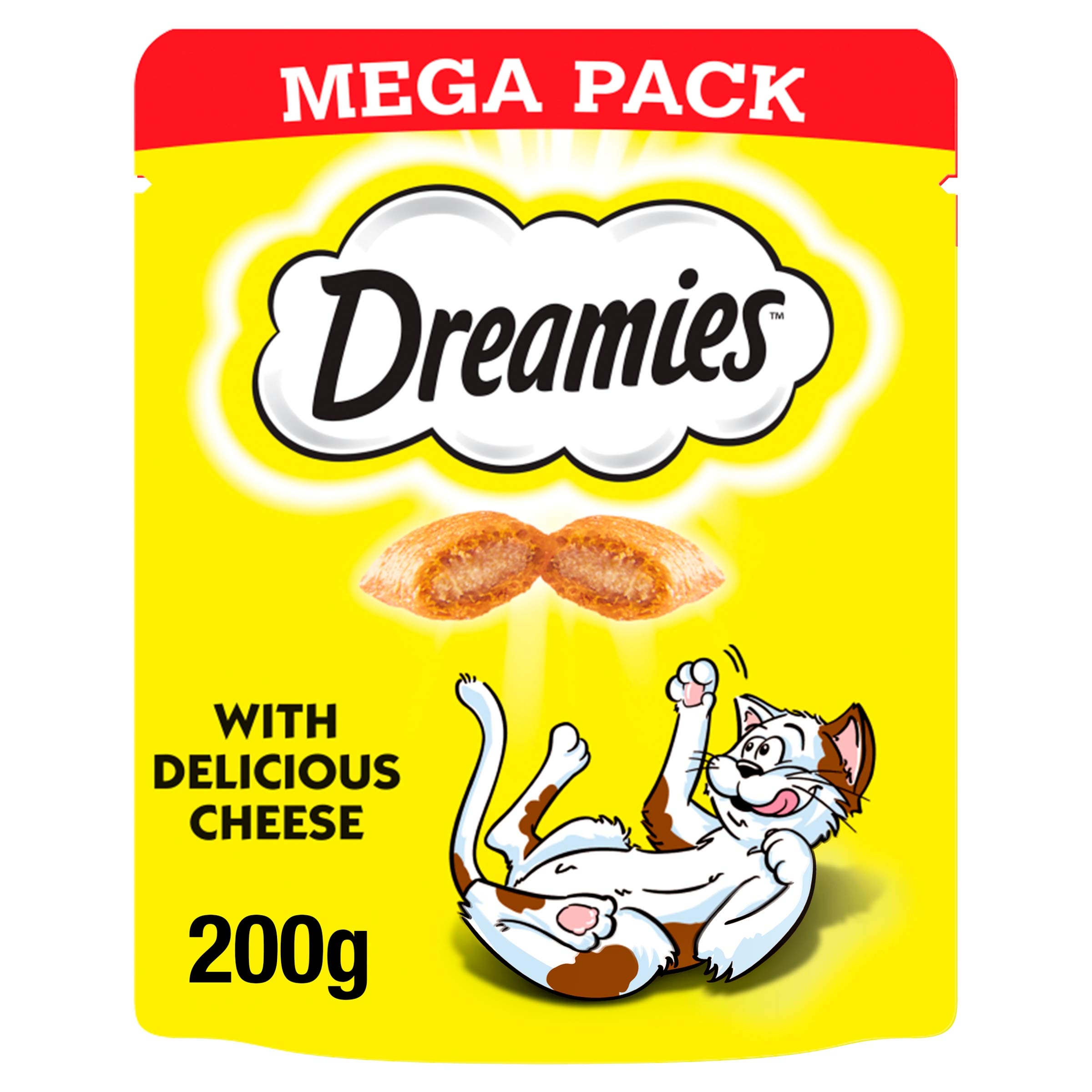 Dreamies Adult 1+ Cat Treats with Cheese Mega Pack, 200g