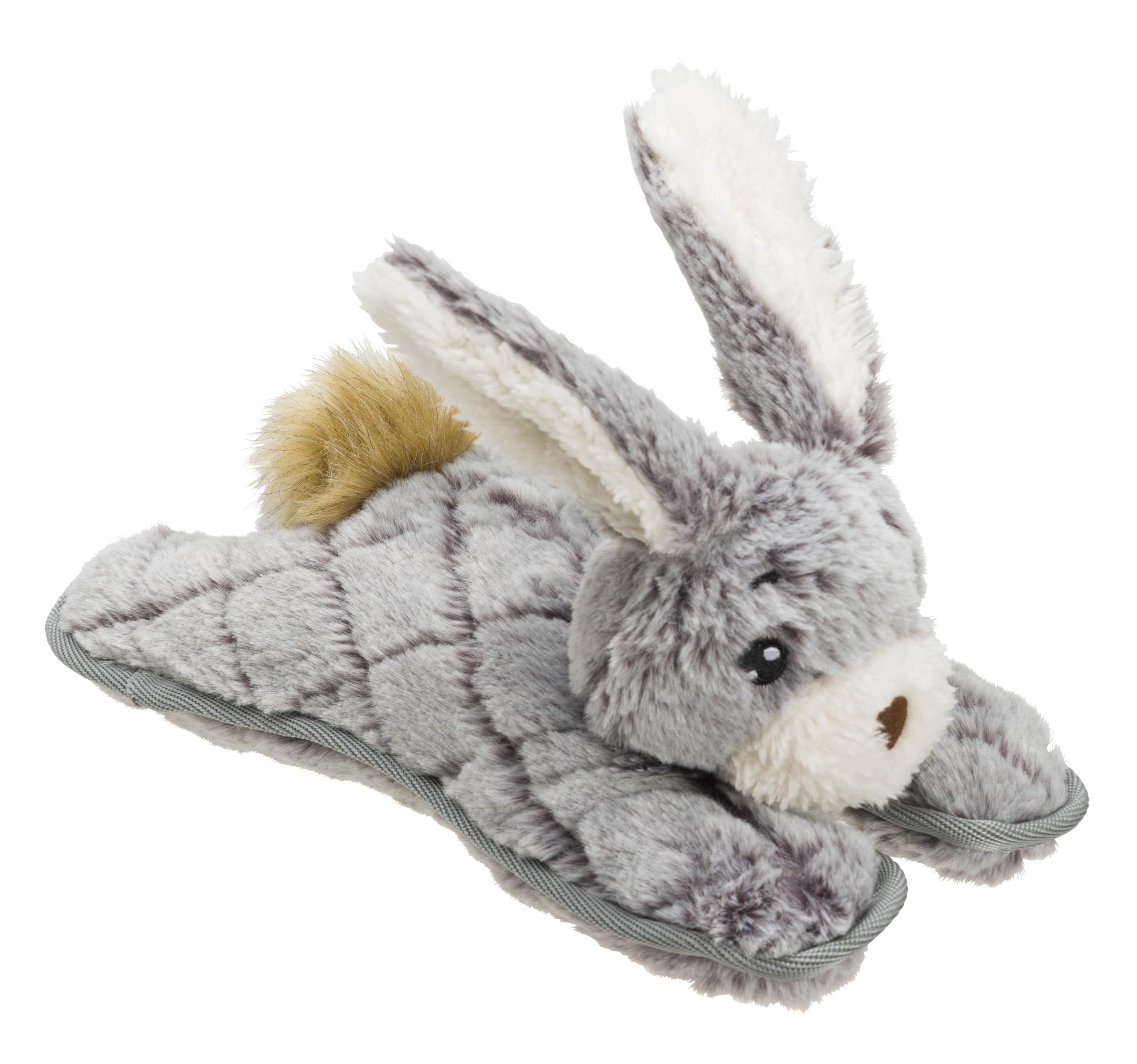 House of Paws Quilted Plush Rabbit Dog Toy - Durable Plush and Crinkle Material