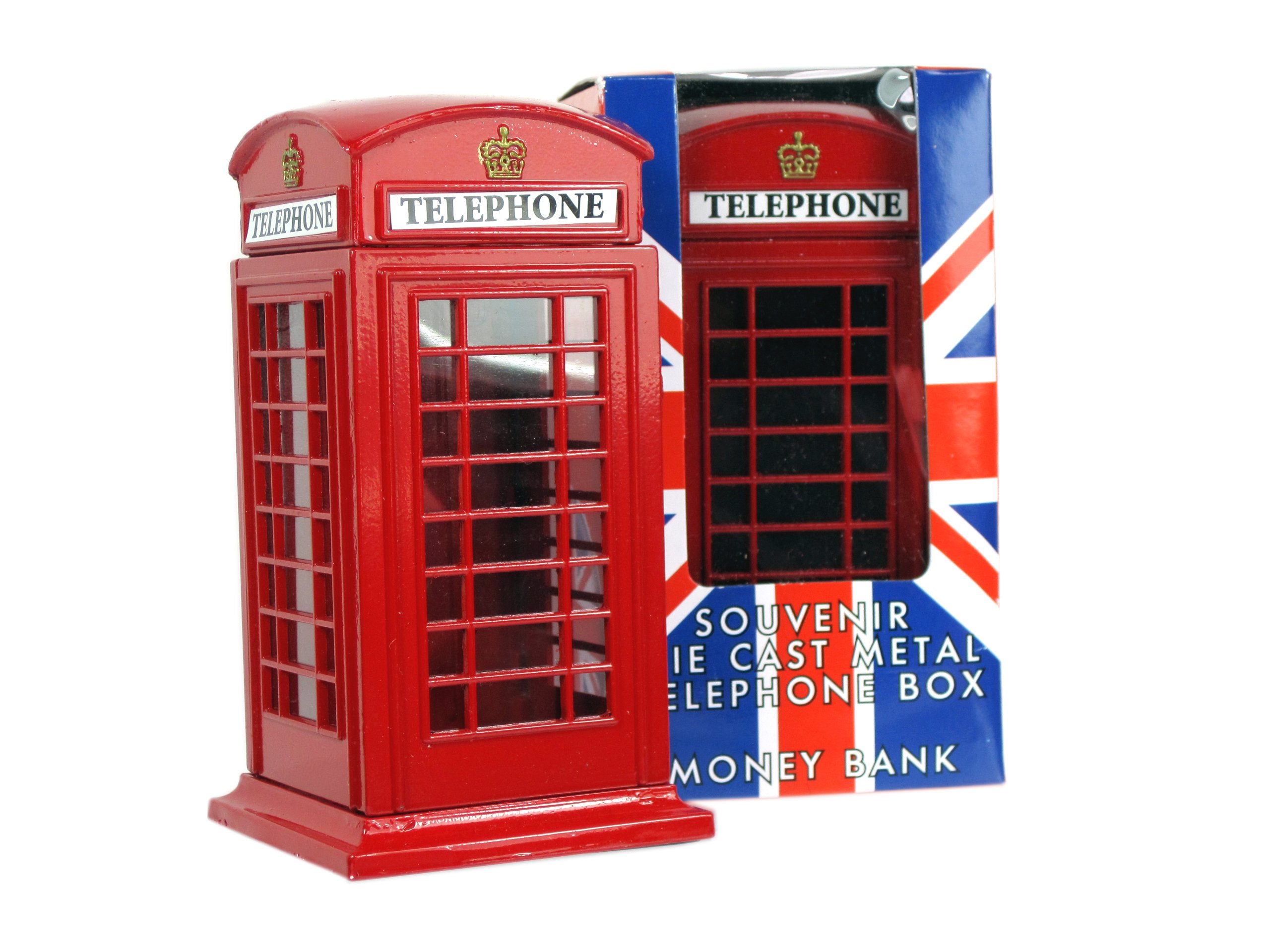 London Red Telephone Box Money Box, Made of Die Cast Metal, London Collectable Souvenir - 65228