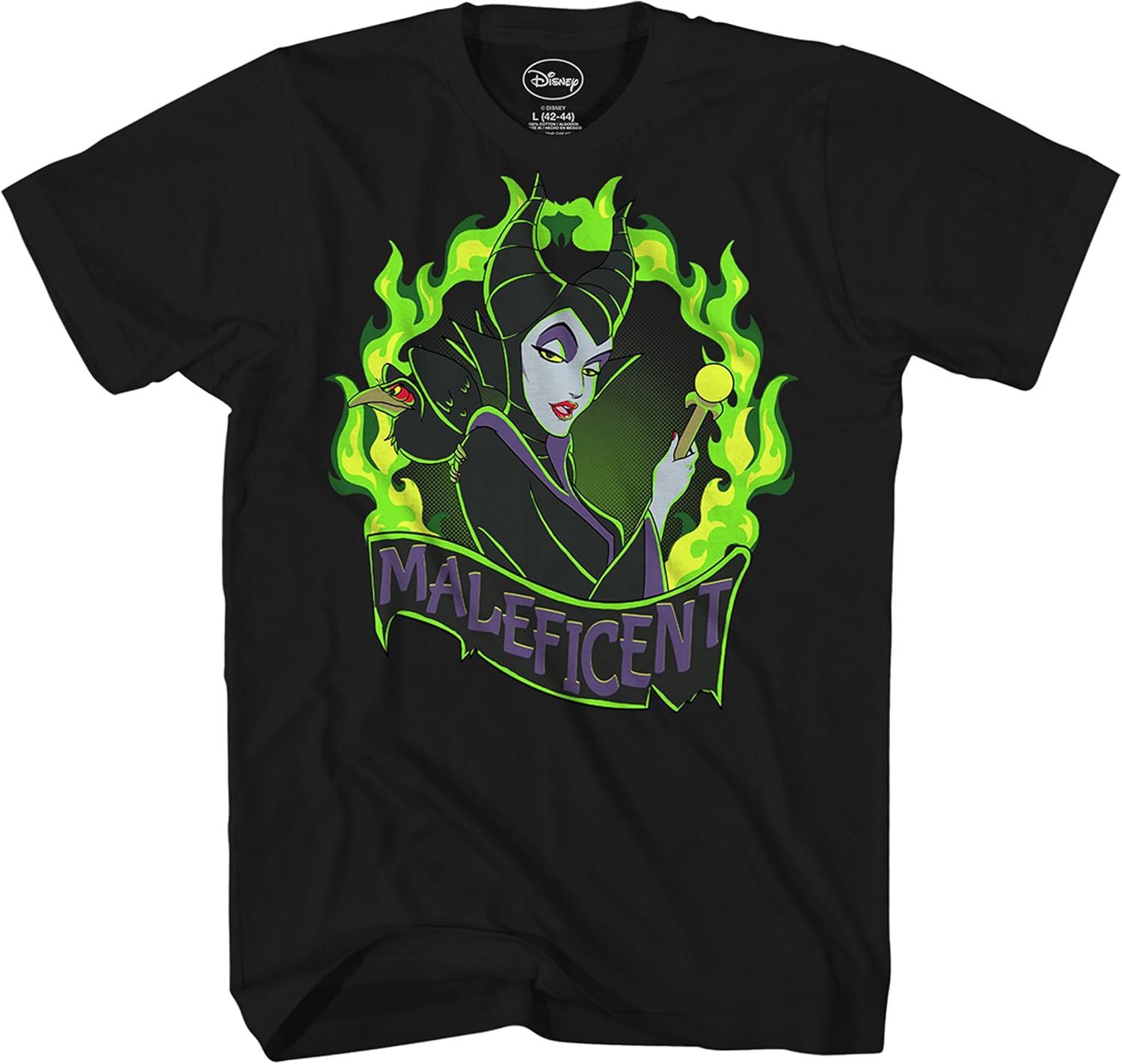 Amazon Disney Maleficent Fire Flame Villain Sleeping Beauty メンズ Tシャツ Us サイズ Large カラー ブラック Tシャツ カットソー 通販