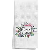 OHSUL Mimi’s Kitchen Floral Absorbent Kitchen Towels Dish Towels Dish Cloth,Mimi Mother's Day Hand Towels Tea Towel for Bathroom Kitchen Decor,Grandma Birthday Gifts