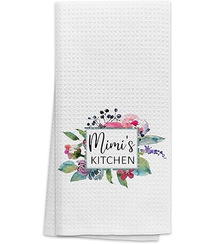"Mimi" Kitchen Towels - 16x24 Inch Dishcloths, Gifts For Grandma, Mothers Day, Family Presents