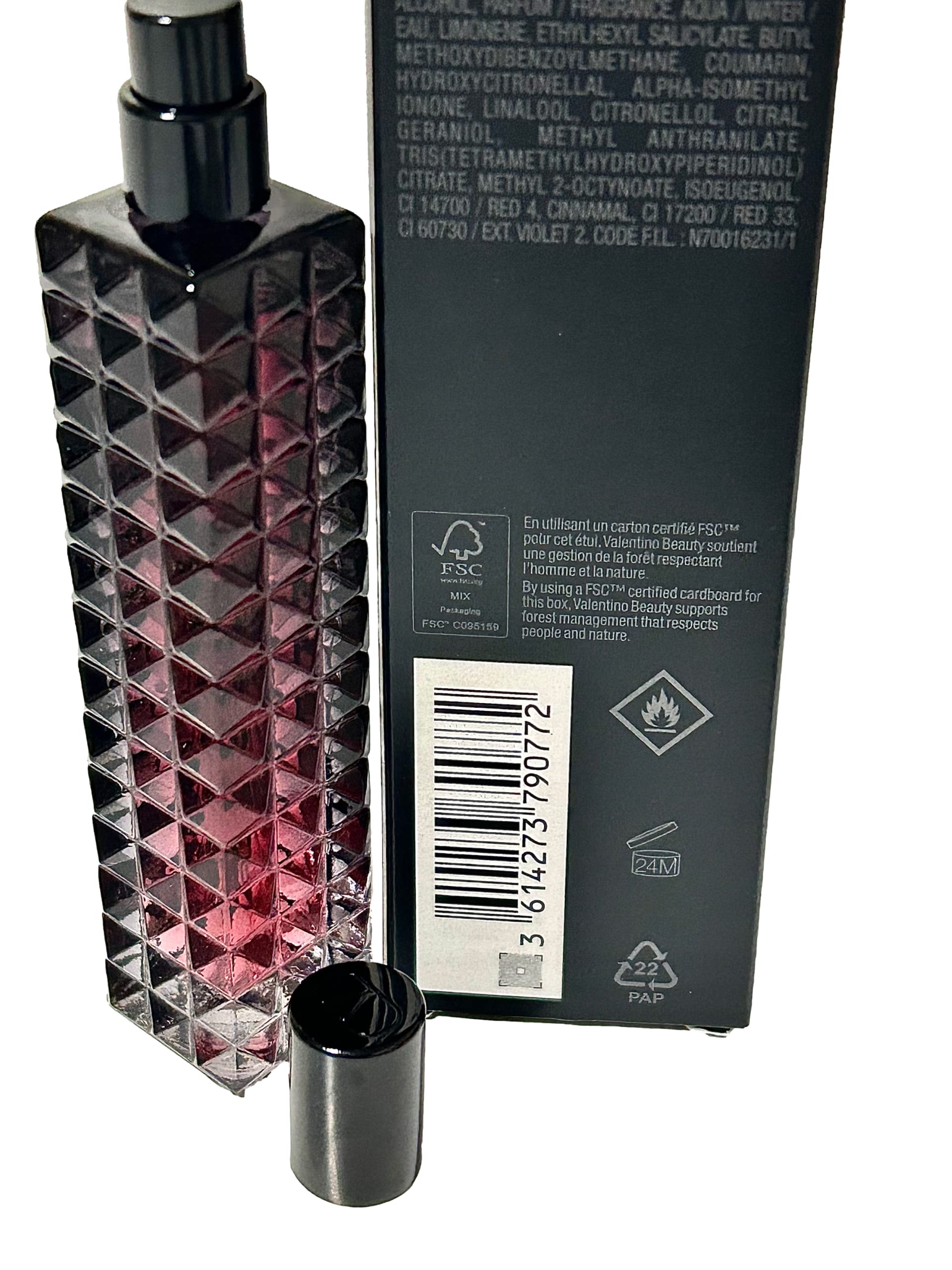 Valentino UOMO Born In Roma INTENSE Men Travel Spray EDP MINI Perfume 15 ML / 0.5 Fl Oz