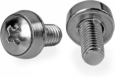 StarTech M6 Mounting Screws 50 Pack for Server Rack Cabinet Installation