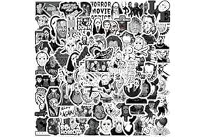 POTOTA 100 Pcs Horror Stickers,Horror Movie Stickers Vinyl Waterproof Stickers for Laptop,Skateboard,Hydro Flask,Water Bottles,Computer,Phone(Horror -100PCS)