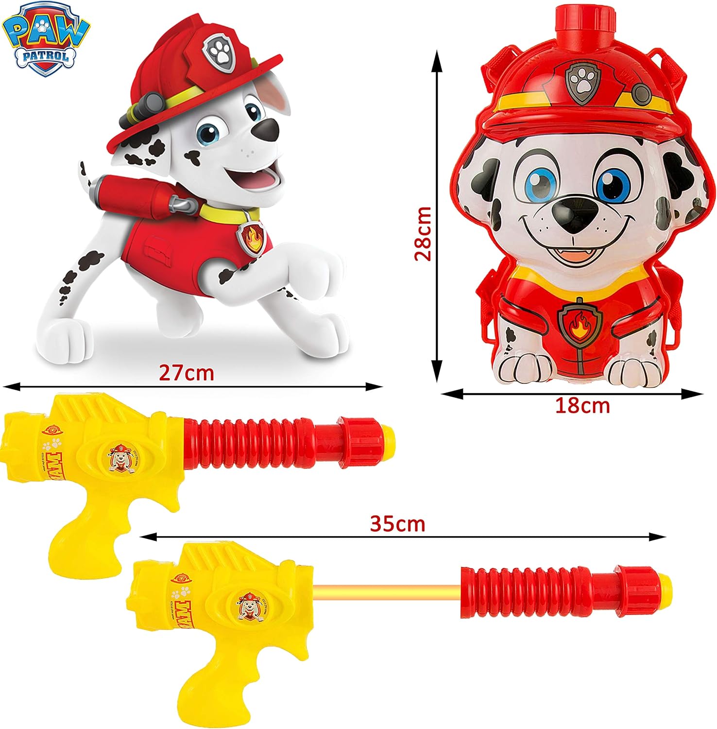 pistola de agua mochila patrulla canina