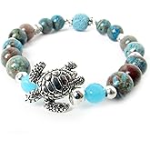 Sea Turtle Lava Bracelet, Stone Bracelet, Aromatherapy Jewelry, Christmas Gifts for Her