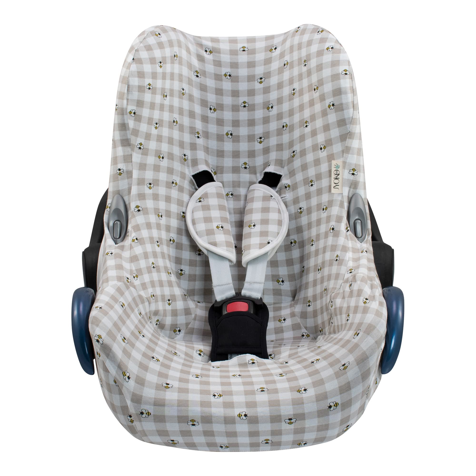 JYOKO Kids Baby car seat Cover Liner Made Cotton Compatible with Maxi COSI Cabriofix and gr 0 (Picnic Vichy)