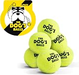 The Dog's Balls Dog Tennis Balls Medium 6 Pack Yellow Non Abrasive Felt