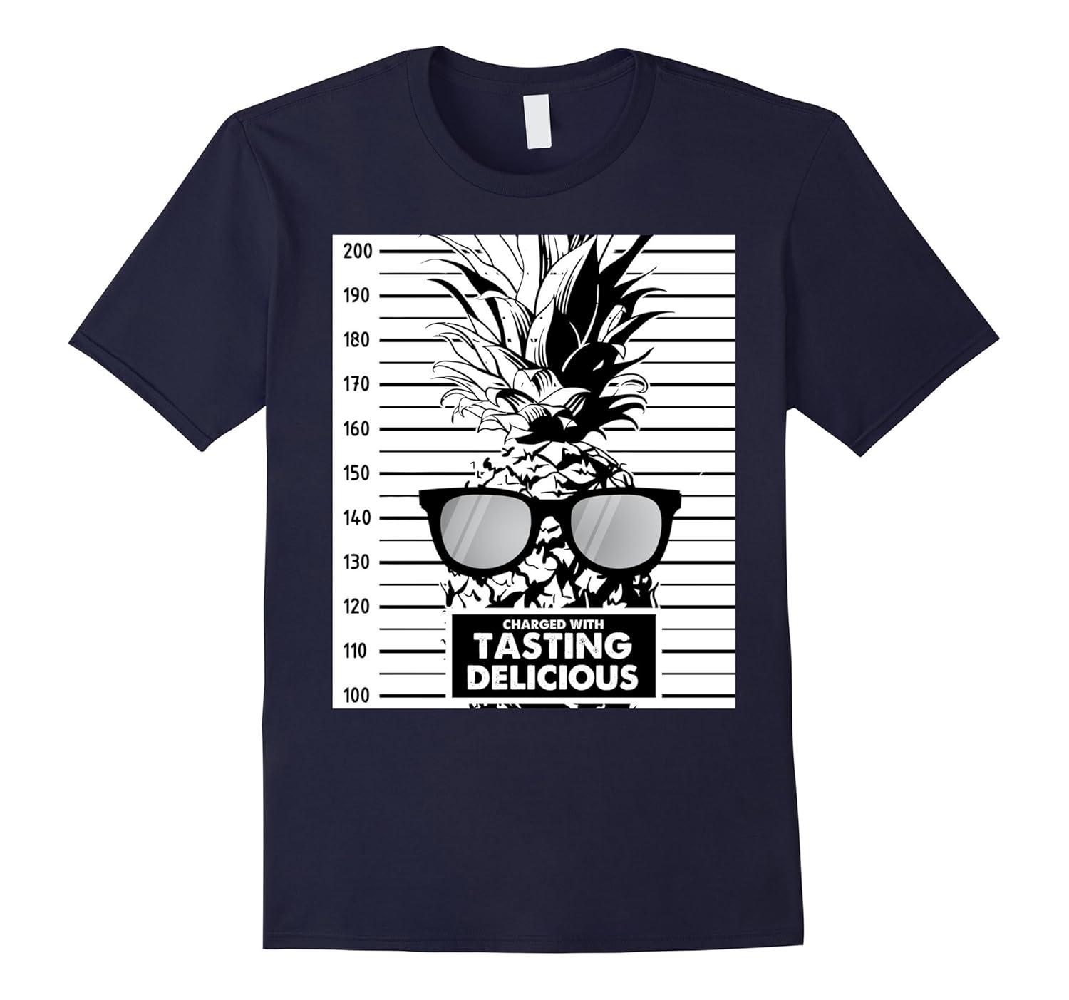 Pineapple - Charged With Tasting Delicious - Funny T Shirt-ANZ