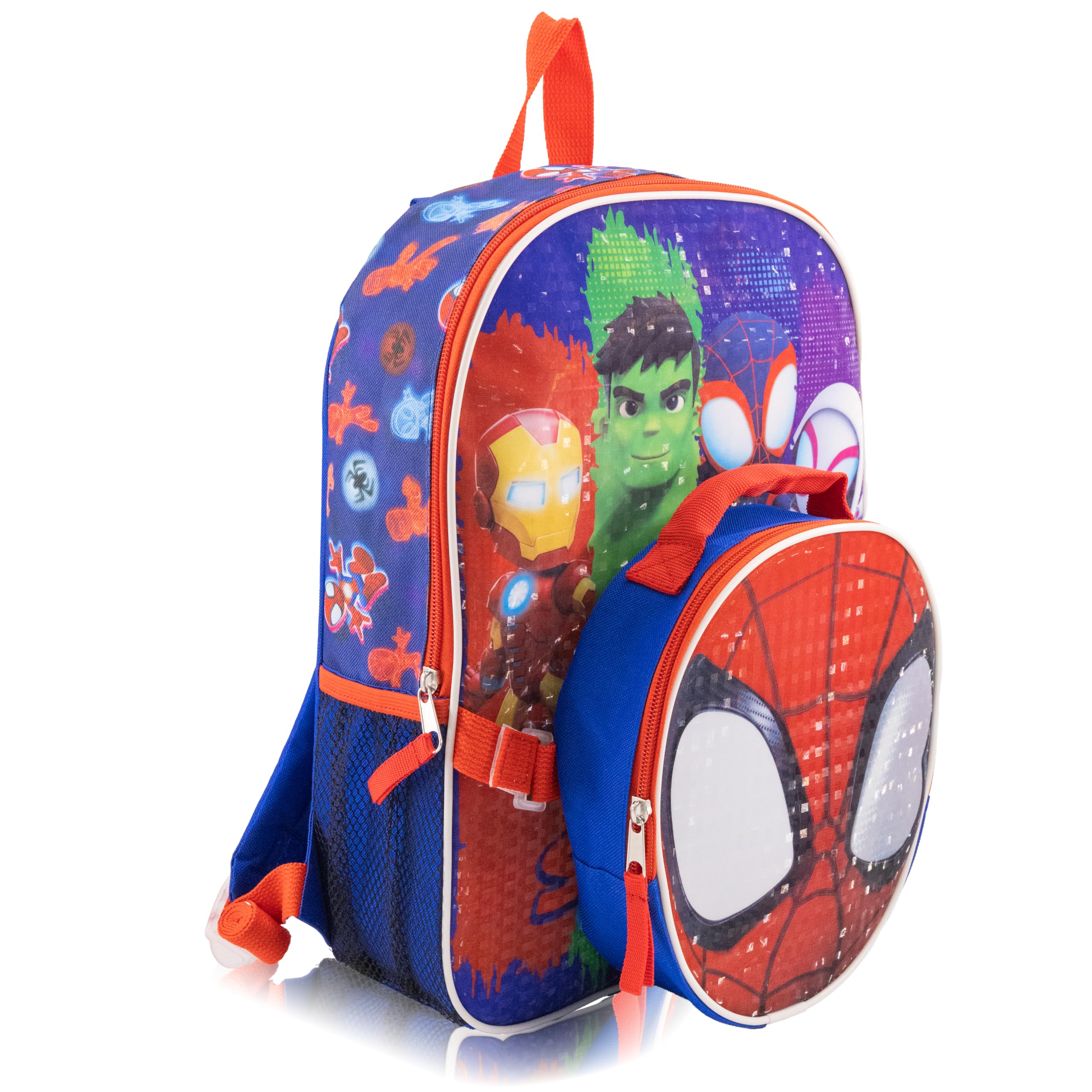 Photo 1 of Marvel Spidey and His Amazing Friends Backpack With Lunch Box for Kids | Insulated Lunch Bag Lunch Box for Boys, Girls, Toddlers | 14" Backpack for School and Reusable Lunchbox