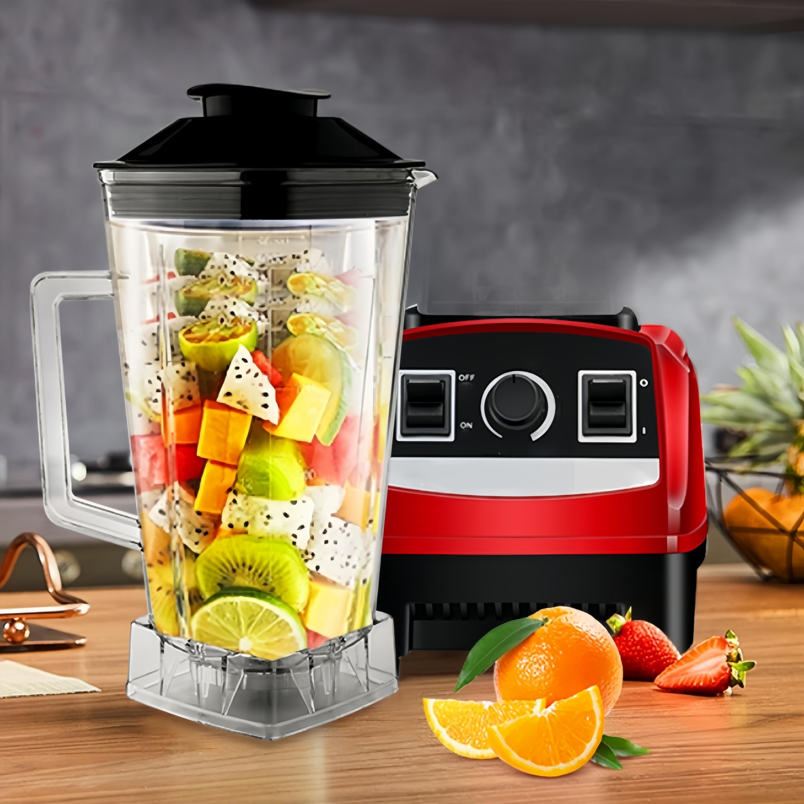 64OZ Container suitable for vitamix blender,smoothie blender cup Compatible with Vitamix 5200,with Blade and Lid