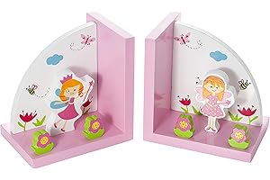 MOUSEHOUSE GIFTS Kids Fairies Home Decor Themed Fairy Bookends for Girls Nursery or Bedroom