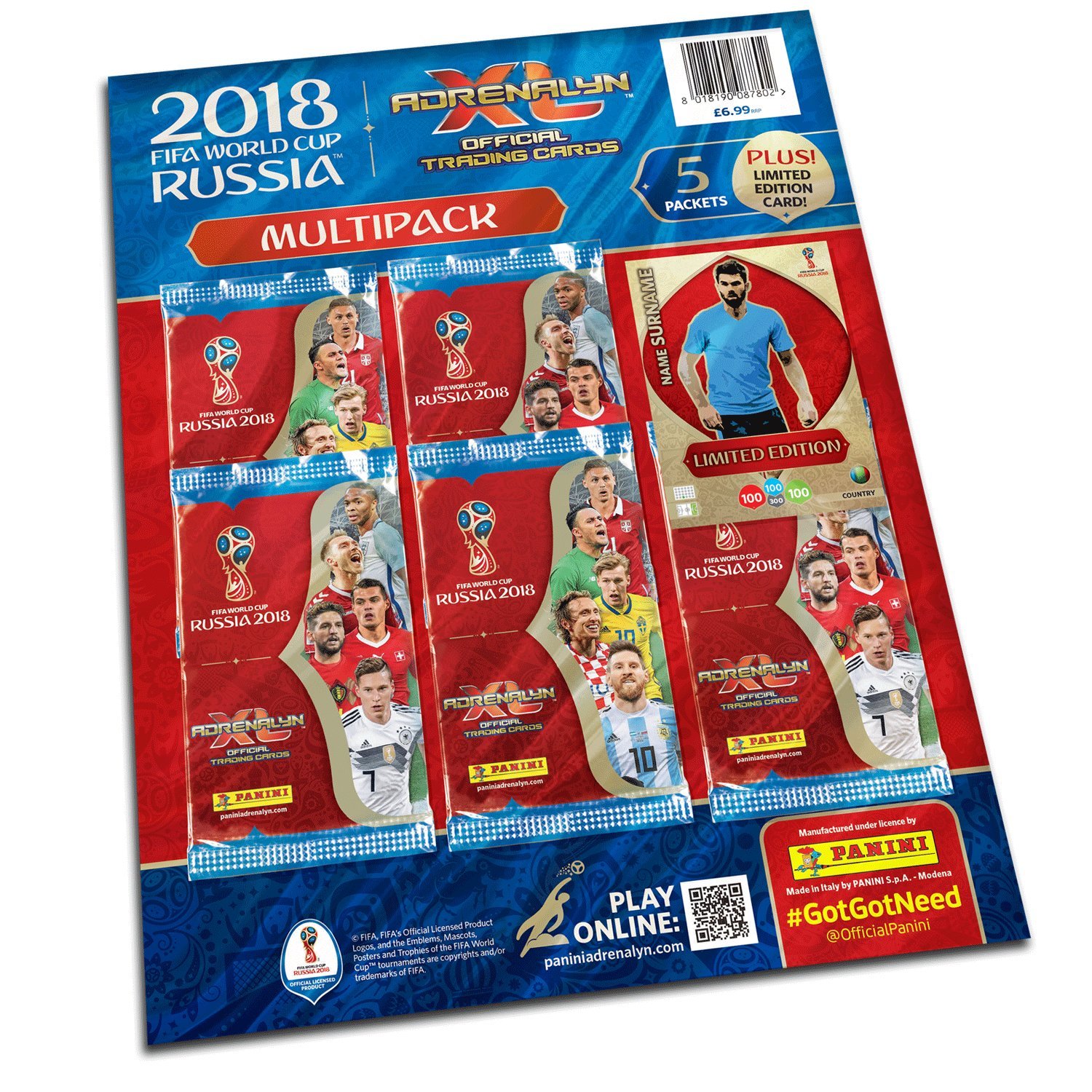 FIFA World Cup 2018 Adrenalyn XL Multipack + Limited Edition Card  eBay