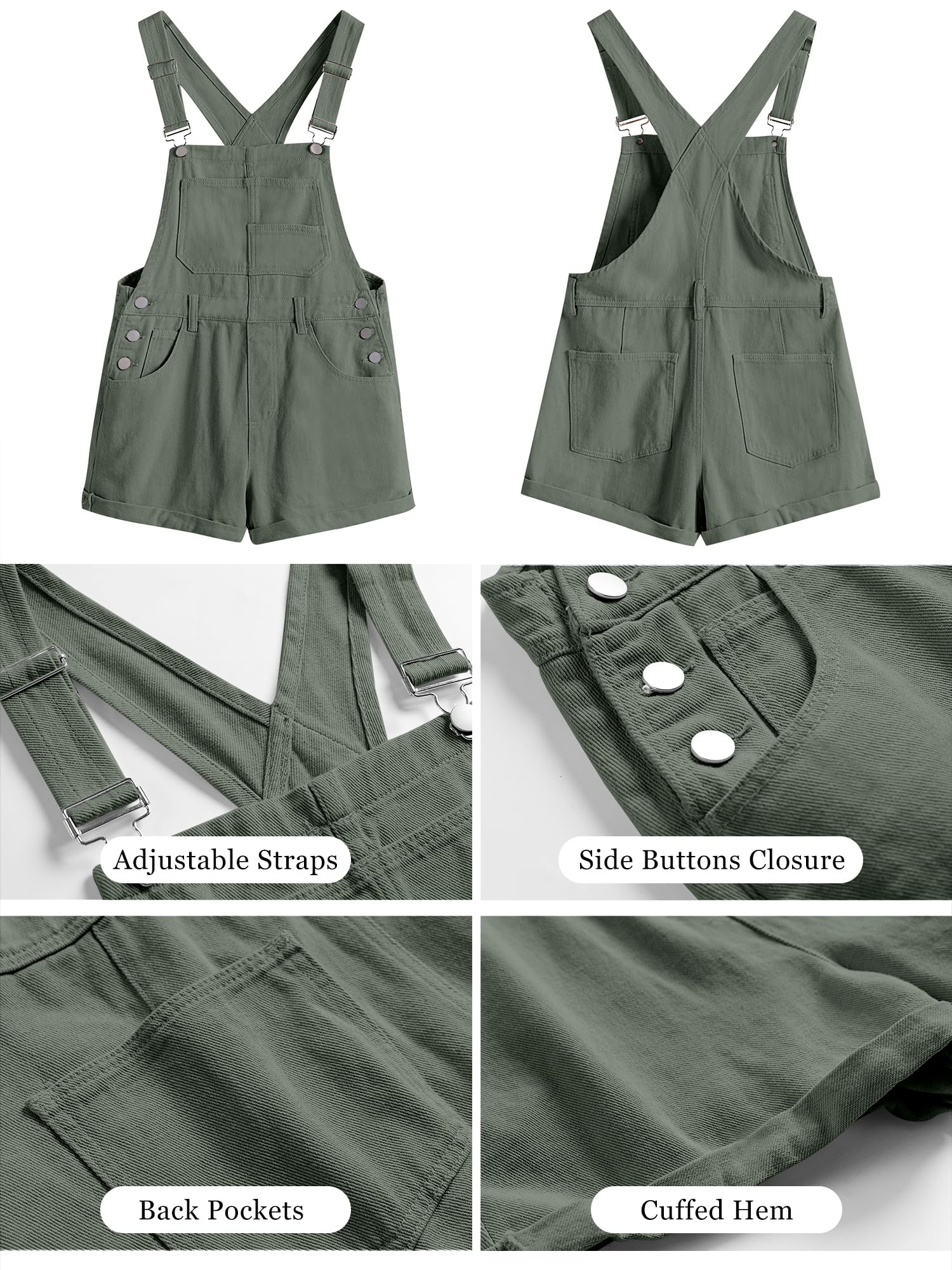 ANRABESS Overalls for Women Denim Shorts Overalls 2025 Summer Casual Loose Fit Adjustable Rompers Jean jumpsuit Bib Shortalls