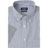 Year In Year Out Wrinkle Free Dress Shirts for Men Regular Fit Short Sleeve Button Down Shirts Business Casual Shirts