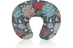 Baby Nursing Pillow Cover, Woodland Breastfeeding Pillow Slipcover Girls, Nursing Pillow Case for Newborn, Soft Fabric Fits S
