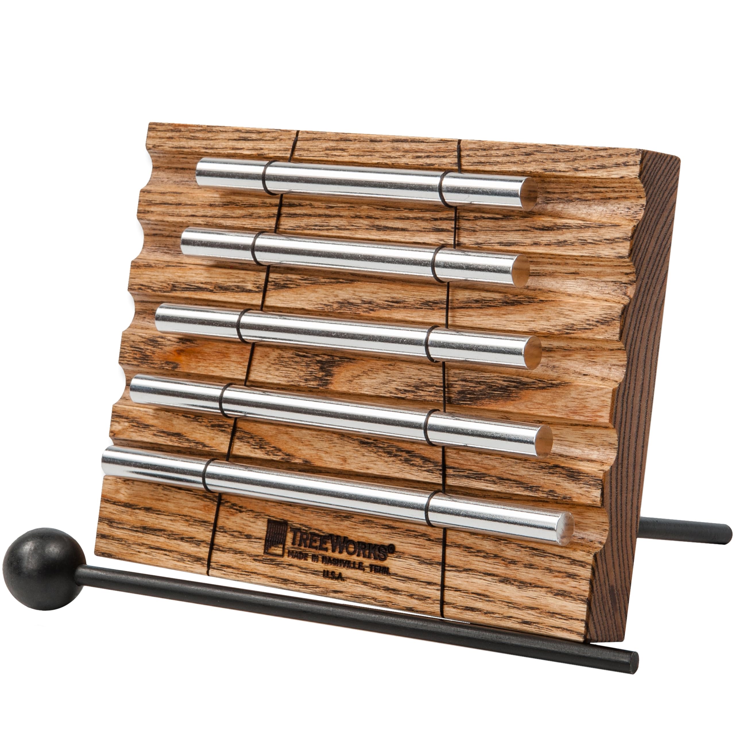 TreeWorks Chimes 5 Note Meditation Energy Chime, Chrome