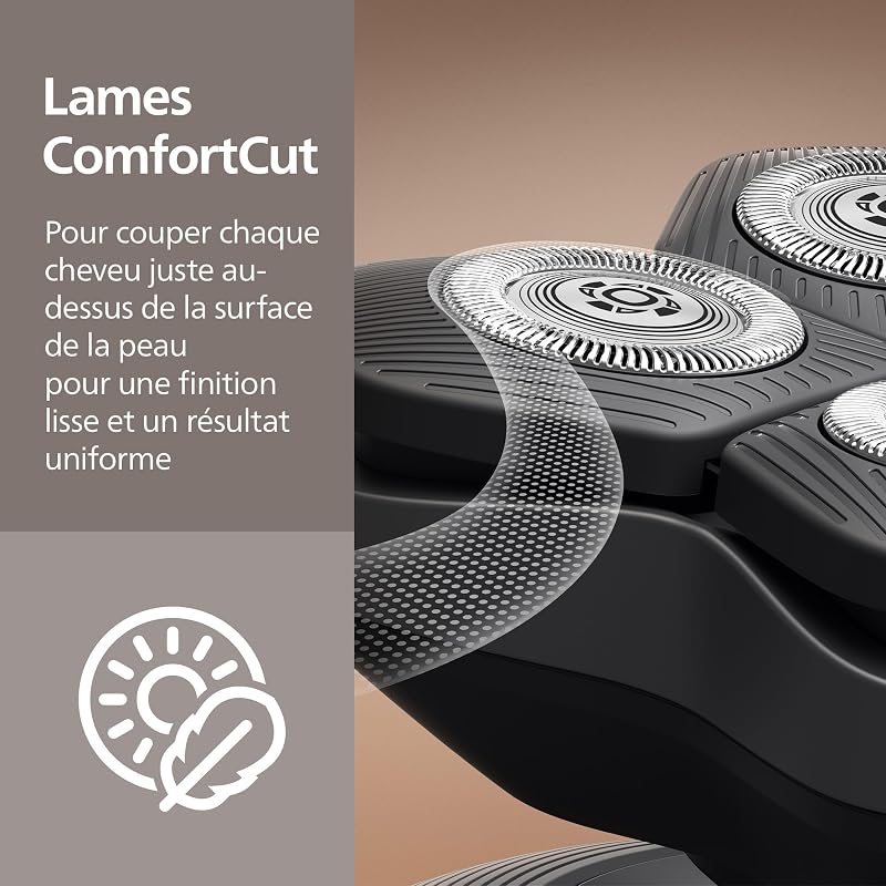 Head Shaver Pro 7000 Series - Rasoir pour la tête pour hommes et femmes, tête flexible à 360° et lames ComfortCut pour un rasage efficace tout en douceur pour la peau, modèle HS7980/15