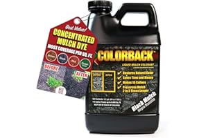COLORBACK Black Mulch Dye, 6,400 Square Feet Coverage – Mulch Colorant for Landscaping & Garden Beds, Wood Mulch Dye, Mulch Color Restorer & Playground Bark Mulch, Eco-Friendly Mulch Paint – 1/2-Gallon Black