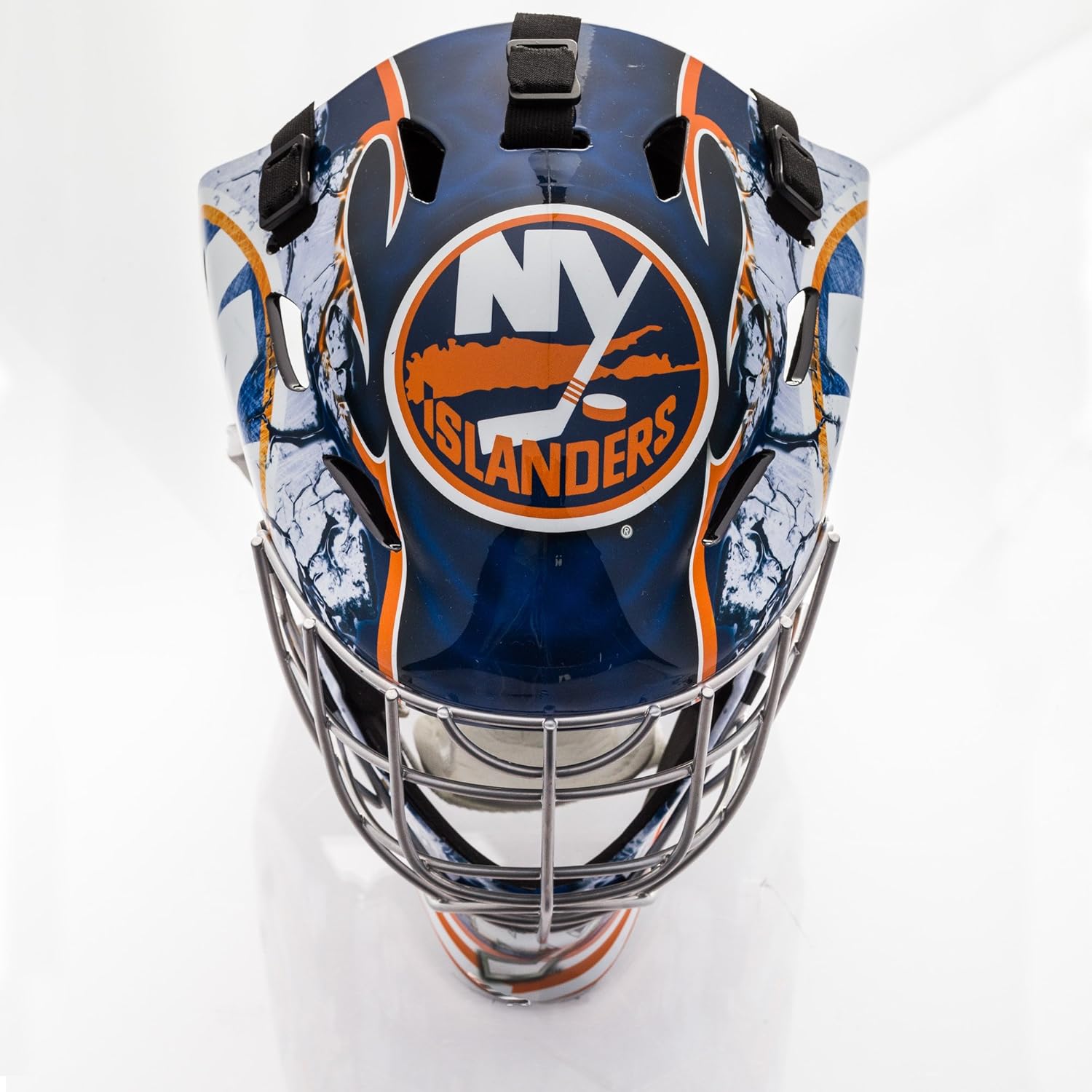 Franklin Sports NHL New York Islanders Hockey Goalie Face Mask - Goalie Mask for Kids Street Hockey - Youth NHL Team Street Hockey Masks : Sports & Outdoors