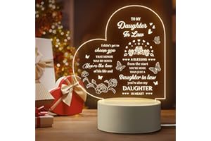 Quaintir Mothers Day Gifts for Daughter in Law, to My Daughter in Law Night Light, Daughter in Law Gifts, Gifts for Daughter in Law from Mother in Law on Birthday, Wedding Day, Anniversary, Christmas