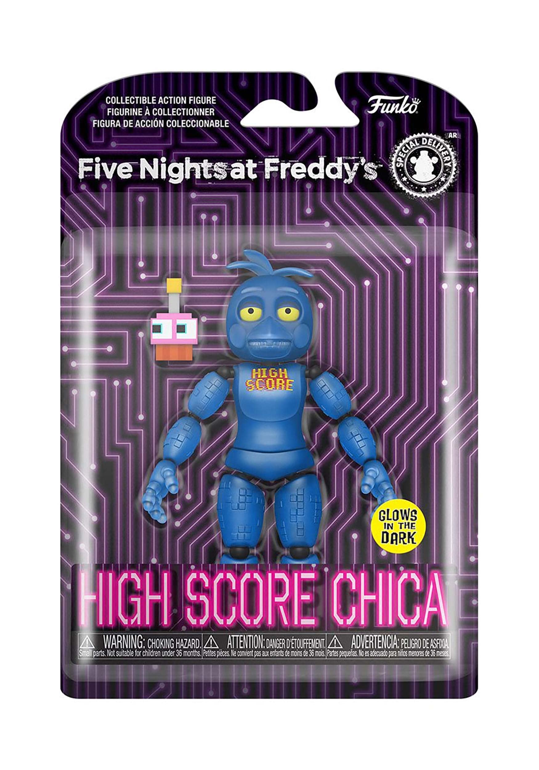 Funko Action Figure: Five Nights At Freddy's (FNAF) - High Score Chica the Chicken - Glow In the Dark - Collectable Toy - Gift Idea - Official Merchandise