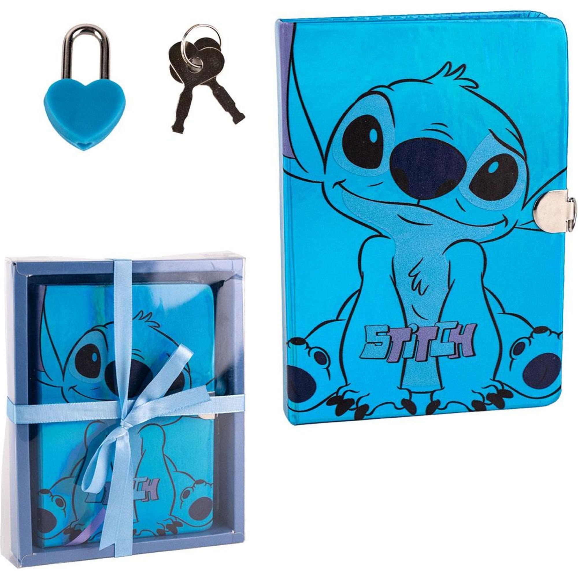 CERDÁ LIFE'S LITTLE MOMENTS Stitch Secret Diary - Hard Cover - Stitch Design on Front - Blue - Includes Padlock - Comes in Gift Box - Original Product Designed in Spain