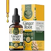 HERBAMAMA Ginger Drops - Vegan Digestive Support & Overall Well-Being with Ginger Root Extract Tincture - Non-GMO, Alcohol & Sugar-Free Liquid Antioxidant Supplement, 28-Day Supply