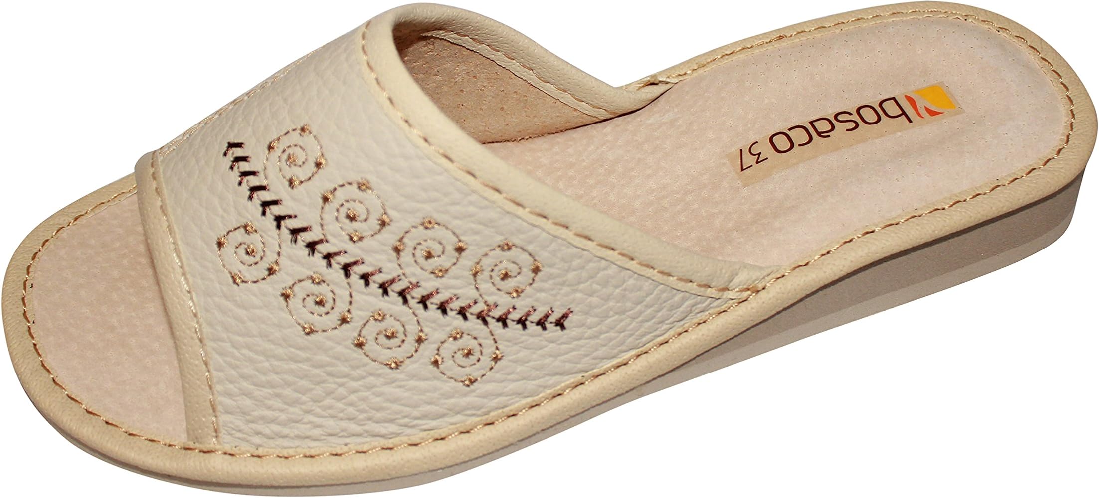 women's leather slippers amazon