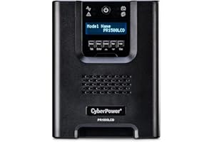 CyberPower PR1500LCD Smart App Sinewave UPS System, 1500VA/1500W, 8 Outlets, AVR, Mini-Tower