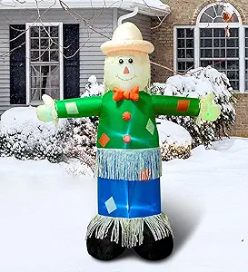 Ycolnaefllr 7 ft Christmas Inflatable Scarecrow