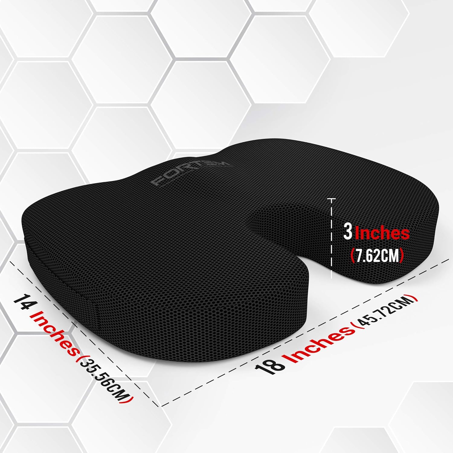 FORTEM Seat Cushion & Lumbar Support for Office Chair, Car, Wheelchair, Memory Foam Pillow, Washable Covers: Health & Personal Care