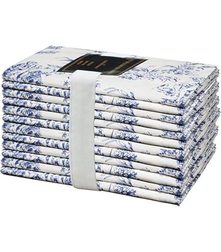 Lot De 6 Serviettes De Table En Coton, Made In France, CAMBRAI - Blanc