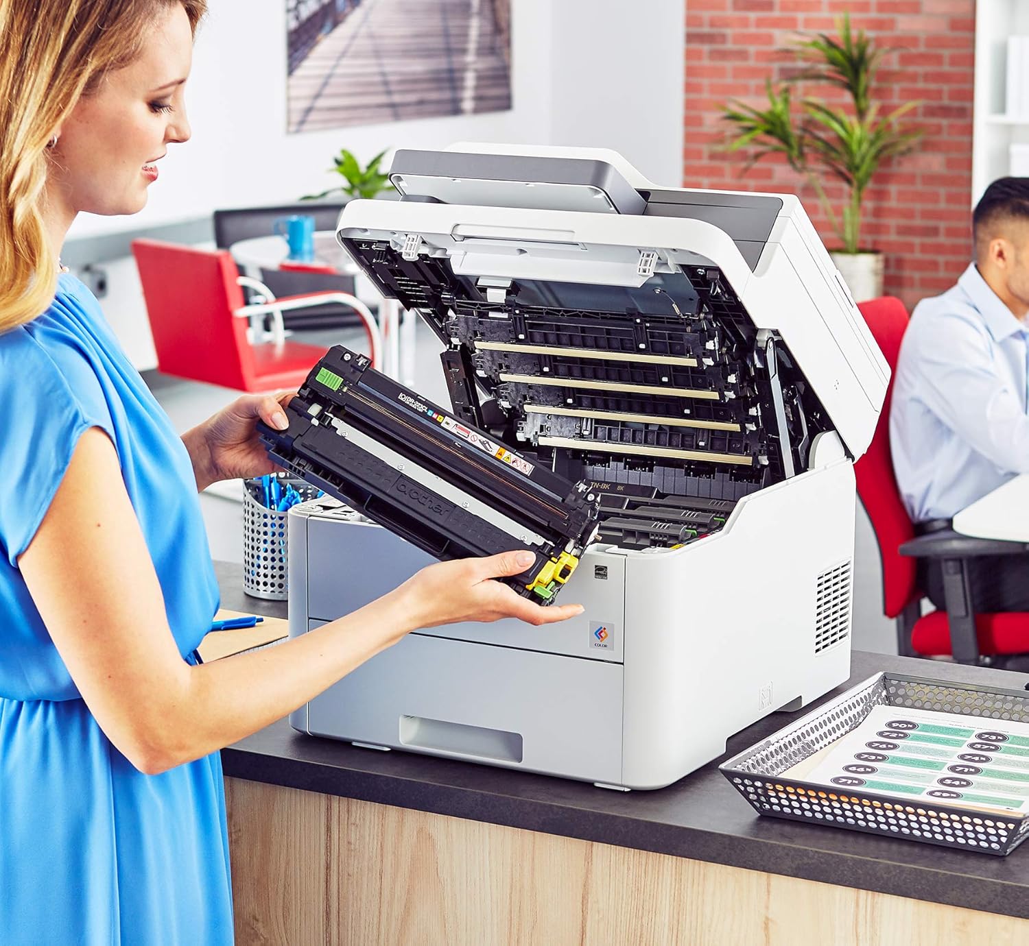 Brother MFC-L3710CW Compact Digital Color All-in-One Printer Providing Laser Printer Quality Results with Wireless,  Dash Replenishment Ready: Electronics