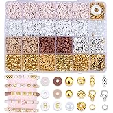 DUQGUHO Clay Beads kit for Adults 3340 Pcs, Friendship Bracelet Beads 6mm, Pink Beads for Bracelets, Jewelry Making Kits for Jewelry DIY