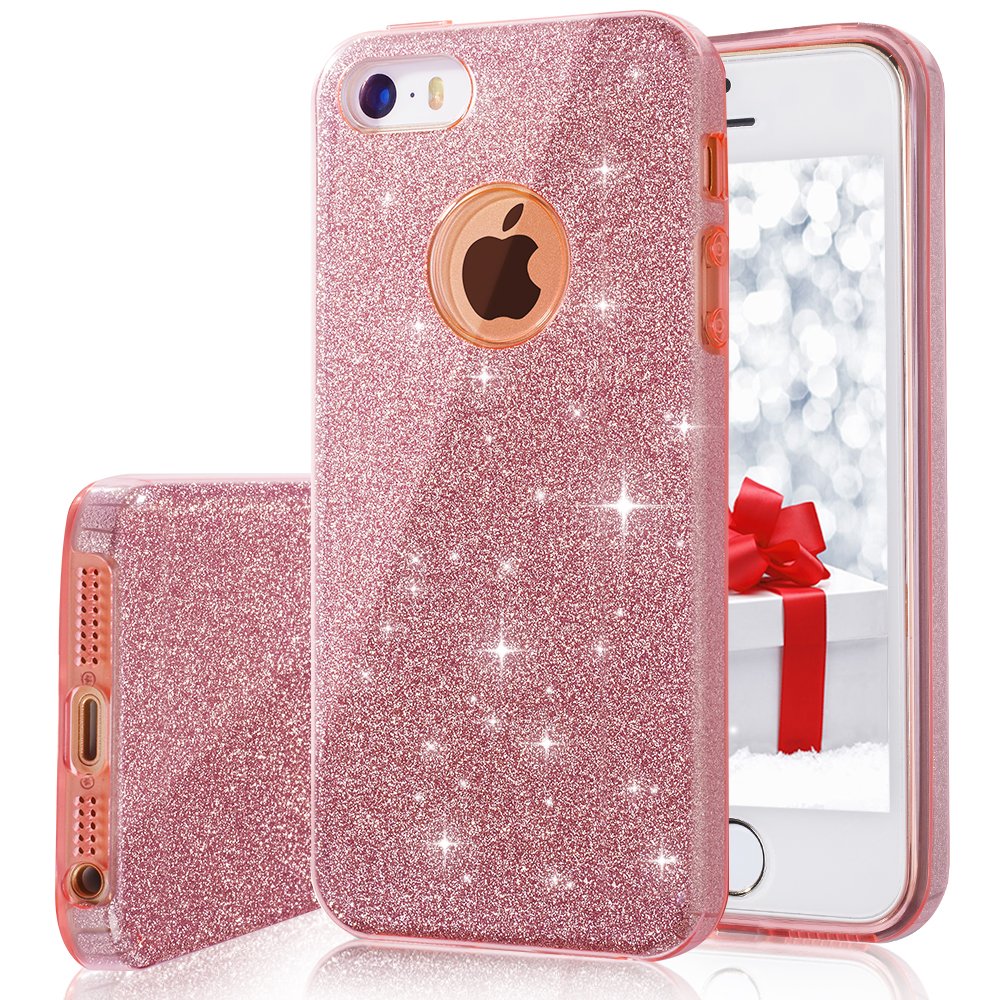 iPhone 5s/5 Case, MILPROX for Girls Shiny Glitter CASE
