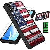 jioeuinly for AriVoice A67L Case Compatible for Foxx FoxxD A67L Phone Case Cover [with Tempered Glass Screen Protector][Hard PC + Soft Silicone][Ring Support] [Luminous Effect] YGH-GQ