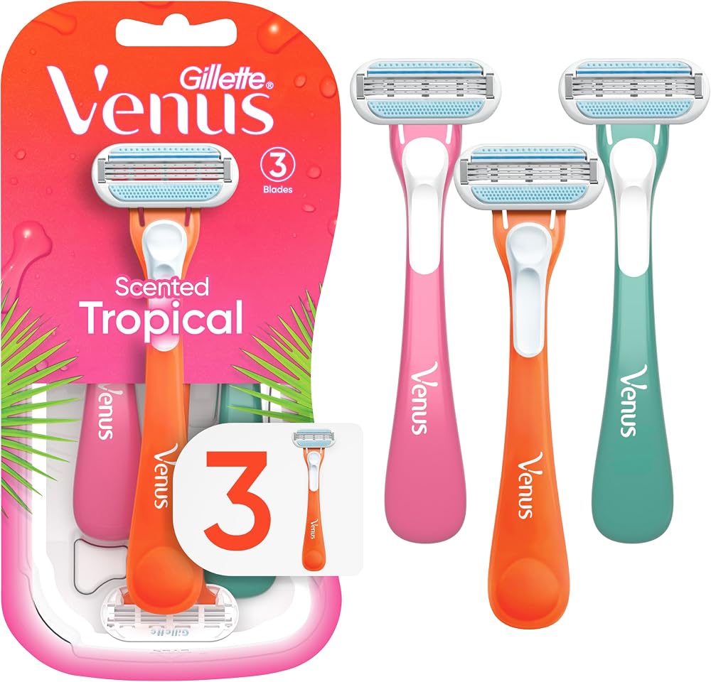 Gillette Venus Tropical Women's Disposable Razor, 3 Count