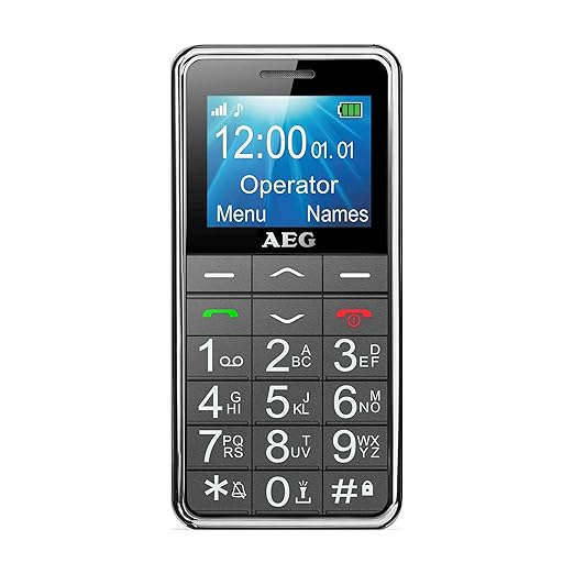 Mobiltelefon | AEG Voxtel M250 Senioren-Handy mit großen Tasten und ohne Vertrag | Mit Notruf-Knopf und Taschenlampe