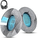 Wzsipod Cooling Gel Fabric Replacement Ear Pads for Bose QuietComfort 35 / QC35 II – Memory Foam Ear Cushions, Compatible with QC45 QC25 QC15 AE2 & SoundLink (Blue)