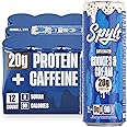 Spylt High Protein Cookies & Cream Milk with 60mg Caffeine & 20g Protein - 90 Calories, Ready to Drink, Sugar Free, Lactose Free Milk, Perfect for Workout Recovery & Afternoon Pick Me Up - 12 Count