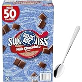 Swiss Miss Hot Chocolate Packets, Hot Chocolate Mix, Milk Chocolate Flavor- 50 Count, Plus Spoon Perfect for Mixing Your Hot 
