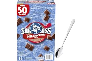 Generic Swiss Miss Hot Chocolate Packets, Hot Chocolate Mix, Milk Chocolate Flavor- 50 Count, Plus Bools Spoon Perfect for Mixing Your Hot Cocoa.