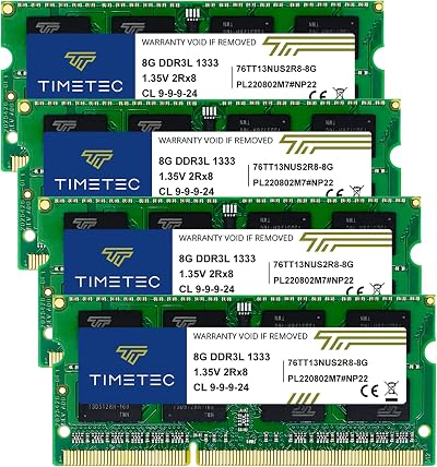 Timetec 8GB (2x4GB) DDR3L 1333MHz PC3-10600 1.35V Laptop Notebook SODIMM RAM