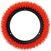 HHQ Commercial Scrub Brush for Orbital Floor Scrubber, Compatible with Oreck Orbiter XL ORB550MC, Bissell BGEM9000, 12" Diameter, Heavy-Duty Brush, Orange