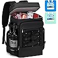 Cooler Backpack with 2pc Ice Packs - 40 Cans Insulated Backpack Cooler for Men & Women, 2 Leak Proof Compartments Lunch Cooler Bag for Picnic, Camping and Beach - MIYCOO