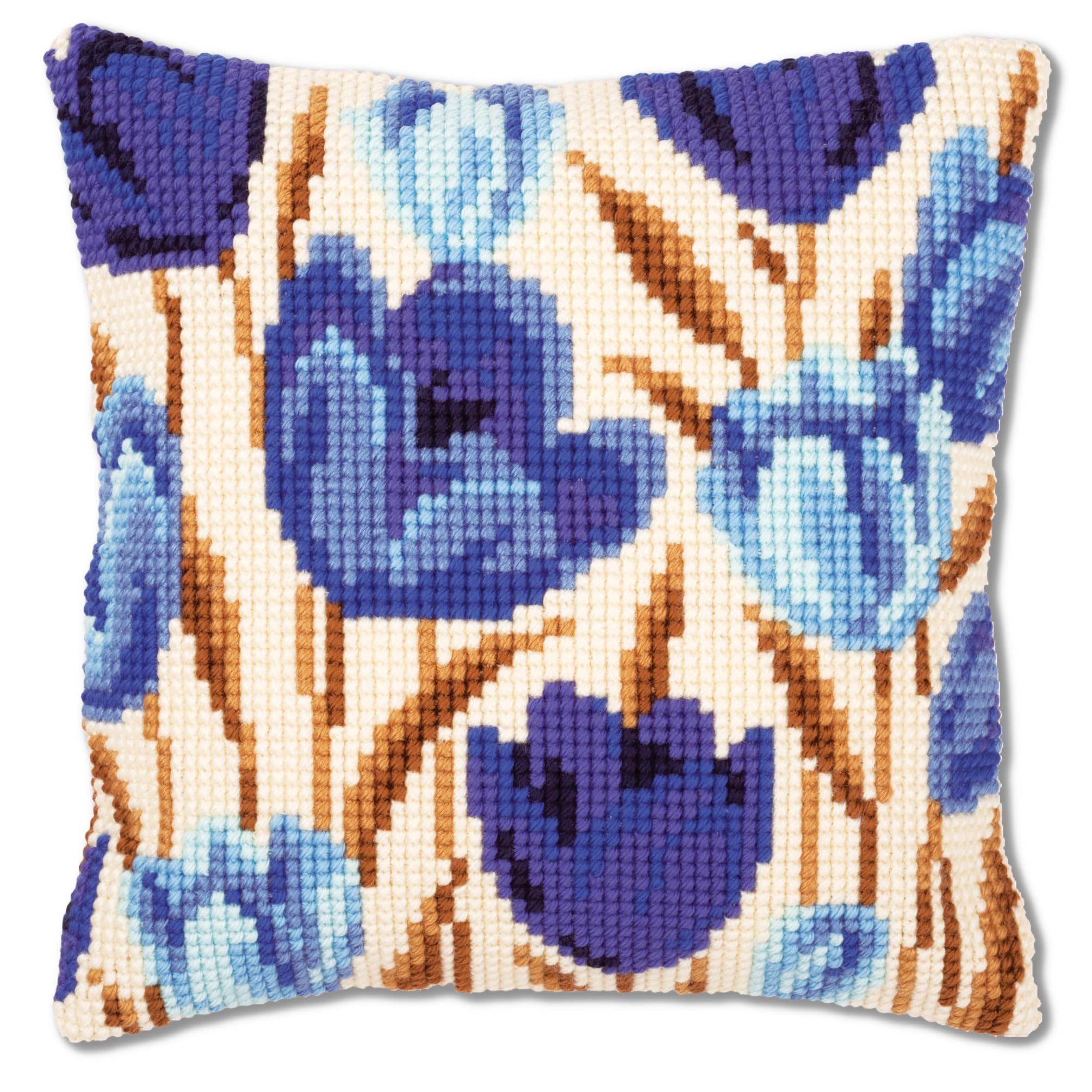 Vervaco Crocus Cross Stitch Cushion, Multi-Colour