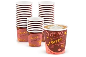 200-Pack 3 oz Espresso Cups Disposable – Sturdy Paper Coffee Cups for Hot Drinks | Compact and Durable for Coffee, Tea, and M